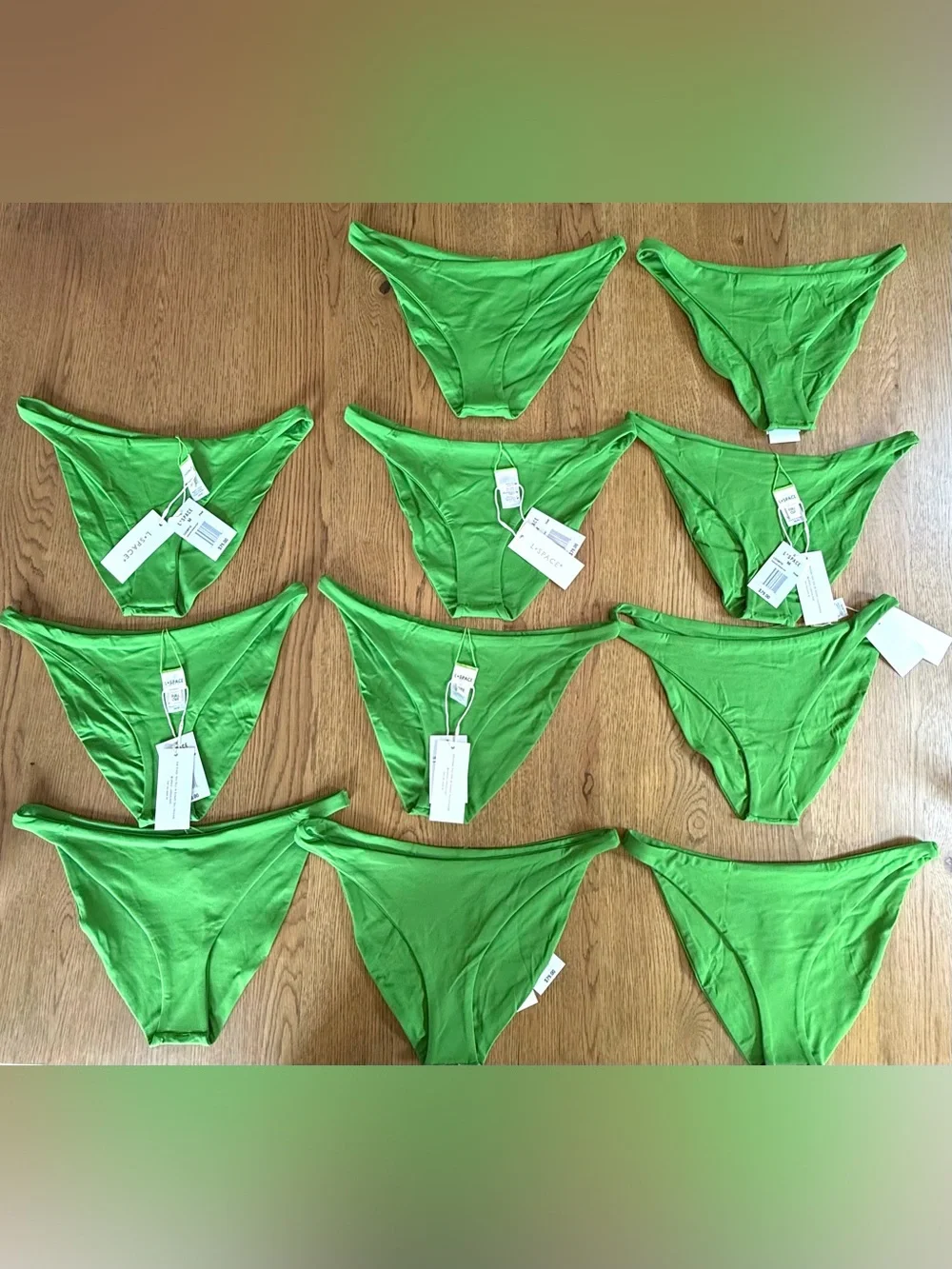 L*Space Camacho Bikini Bottom Full Cut Green Size M NWT